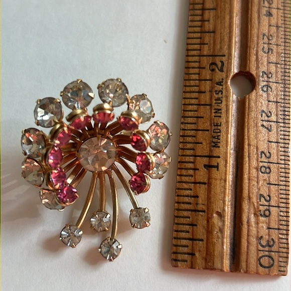 Vintage Rhinestone Comet Pin - Picture 4 of 4
